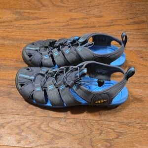 Keen Charcoal and Sky Blue Outdoor Sandals